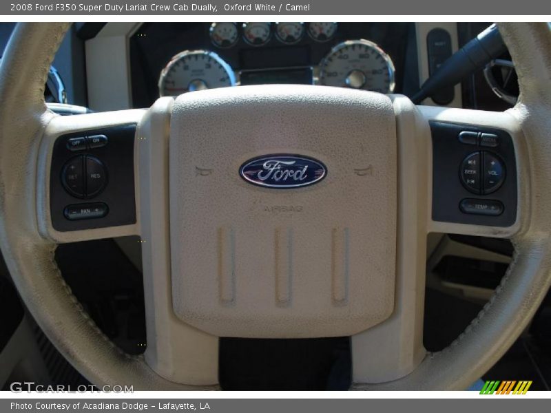 Oxford White / Camel 2008 Ford F350 Super Duty Lariat Crew Cab Dually