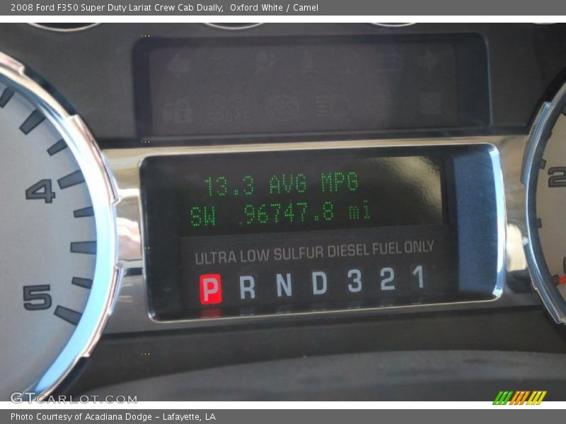 Oxford White / Camel 2008 Ford F350 Super Duty Lariat Crew Cab Dually