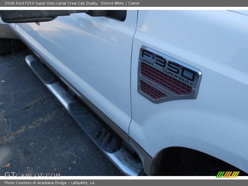 Oxford White / Camel 2008 Ford F350 Super Duty Lariat Crew Cab Dually