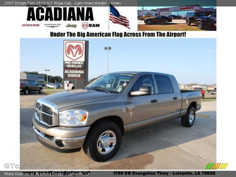 Light Khaki Metallic / Khaki 2007 Dodge Ram 2500 SLT Mega Cab