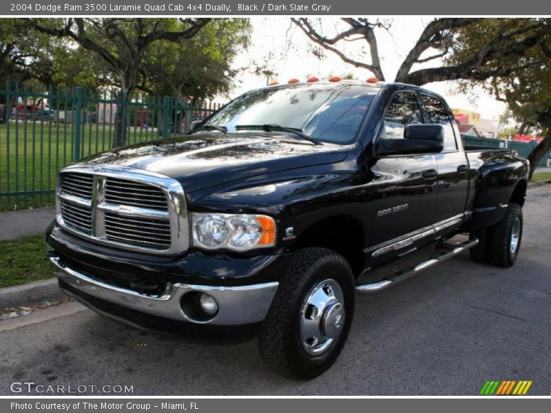 Black / Dark Slate Gray 2004 Dodge Ram 3500 Laramie Quad Cab 4x4 Dually