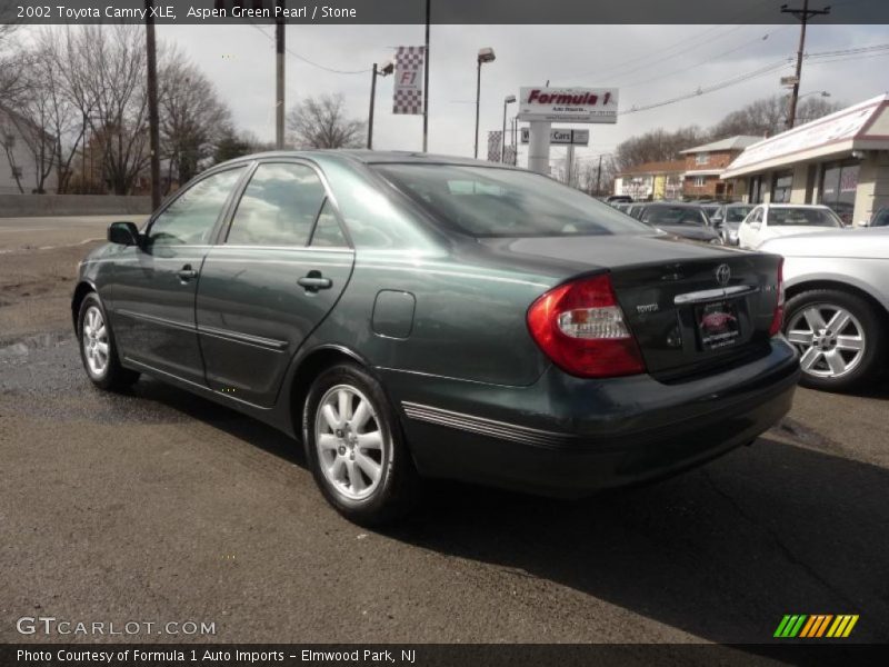 Aspen Green Pearl / Stone 2002 Toyota Camry XLE