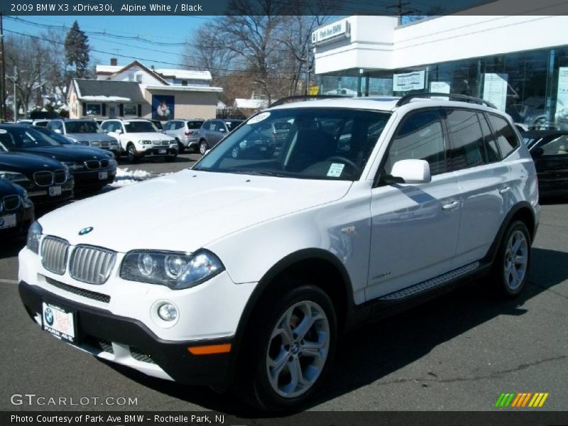 Alpine White / Black 2009 BMW X3 xDrive30i