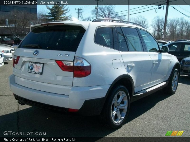 Alpine White / Black 2009 BMW X3 xDrive30i