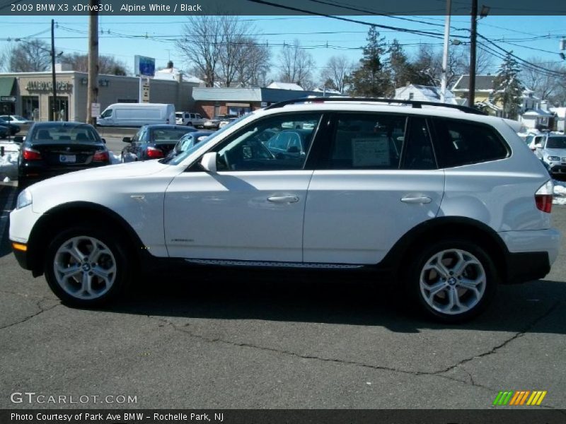 Alpine White / Black 2009 BMW X3 xDrive30i