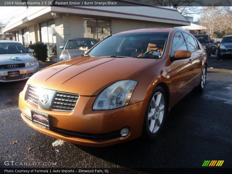Radiant Ember / Burnt Orange/Black 2004 Nissan Maxima 3.5 SE