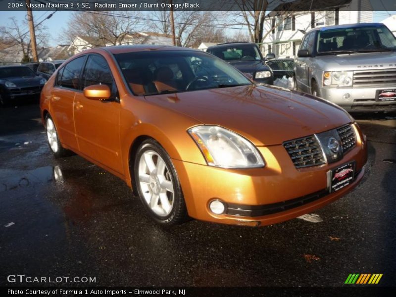 Radiant Ember / Burnt Orange/Black 2004 Nissan Maxima 3.5 SE