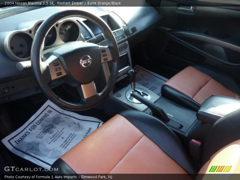 Radiant Ember / Burnt Orange/Black 2004 Nissan Maxima 3.5 SE