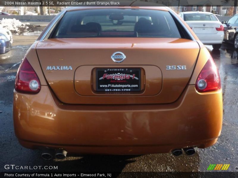 Radiant Ember / Burnt Orange/Black 2004 Nissan Maxima 3.5 SE