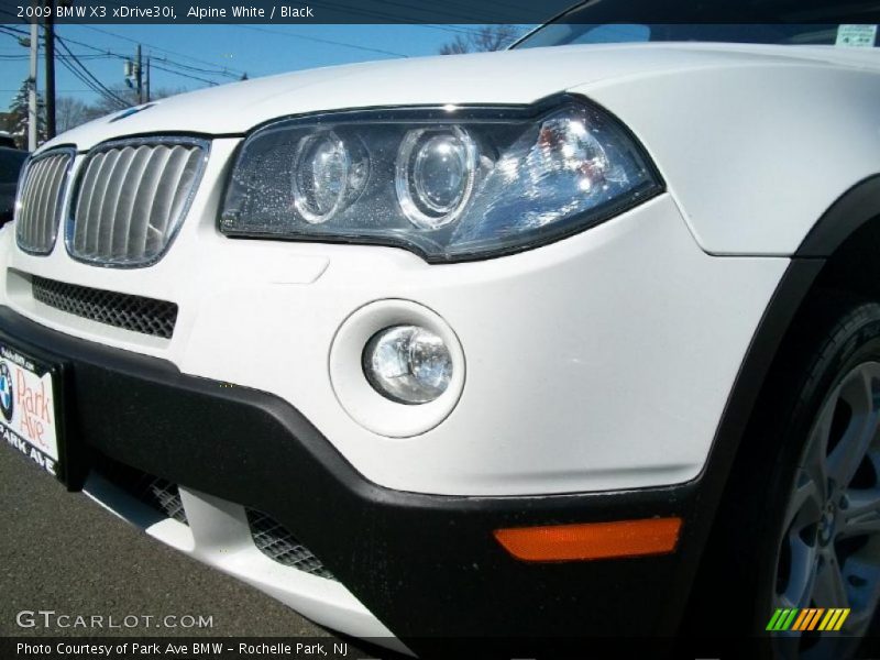 Alpine White / Black 2009 BMW X3 xDrive30i