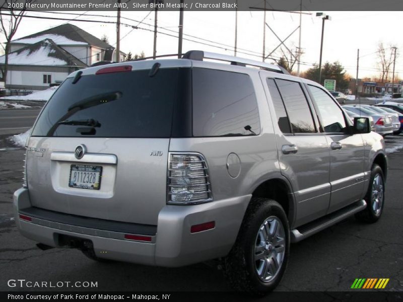 Silver Birch Metallic / Charcoal Black 2008 Mercury Mountaineer Premier AWD