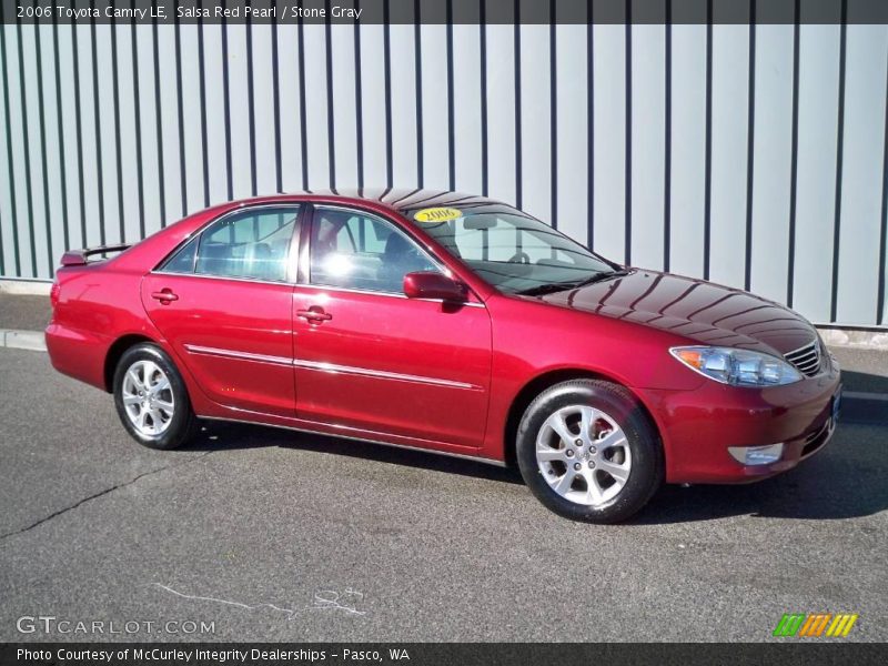Salsa Red Pearl / Stone Gray 2006 Toyota Camry LE