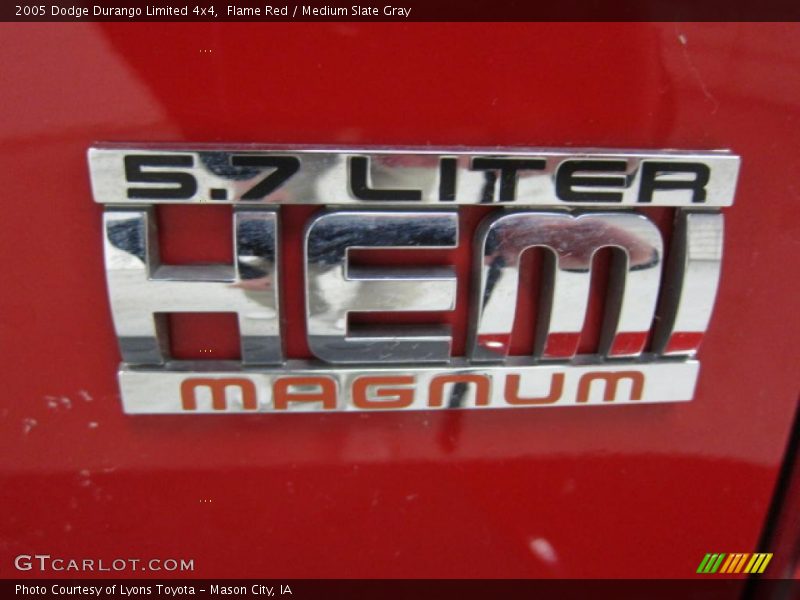 Flame Red / Medium Slate Gray 2005 Dodge Durango Limited 4x4
