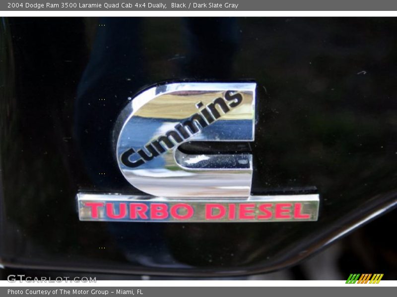 Black / Dark Slate Gray 2004 Dodge Ram 3500 Laramie Quad Cab 4x4 Dually