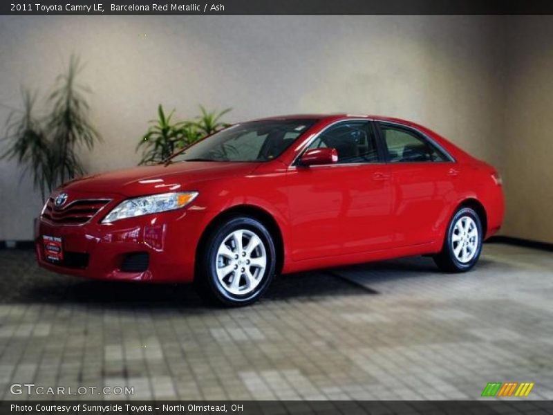 Barcelona Red Metallic / Ash 2011 Toyota Camry LE