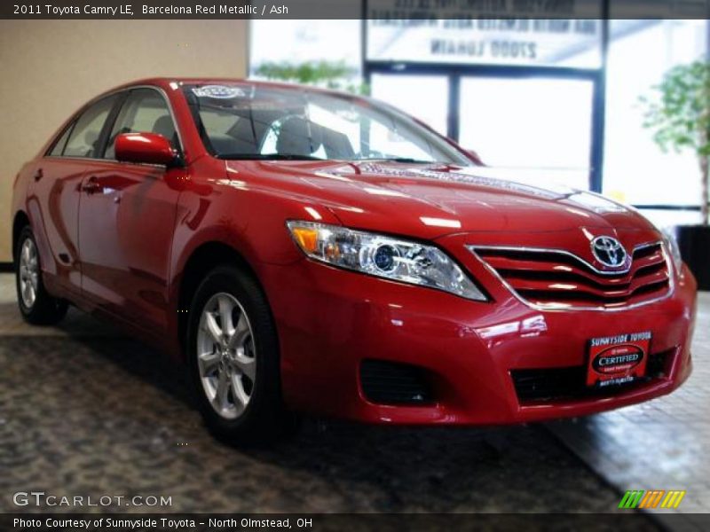 Barcelona Red Metallic / Ash 2011 Toyota Camry LE