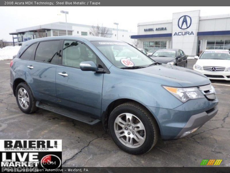 Steel Blue Metallic / Taupe 2008 Acura MDX Technology