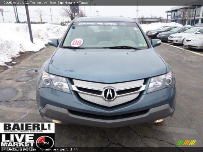 Steel Blue Metallic / Taupe 2008 Acura MDX Technology