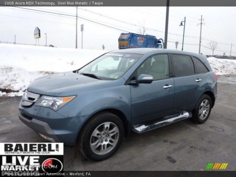 Steel Blue Metallic / Taupe 2008 Acura MDX Technology