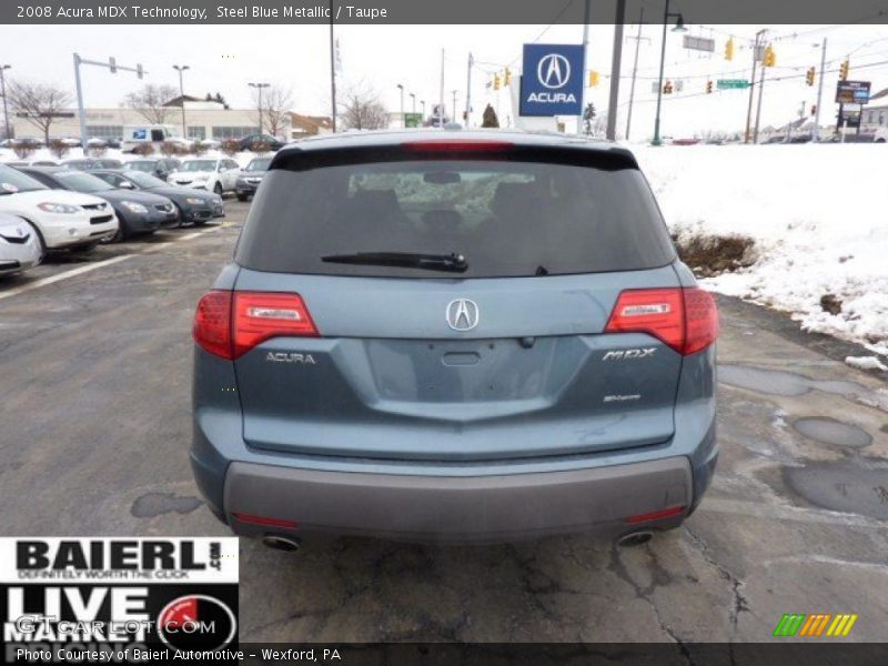 Steel Blue Metallic / Taupe 2008 Acura MDX Technology