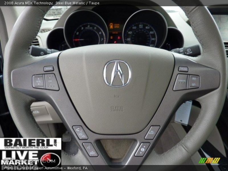 Steel Blue Metallic / Taupe 2008 Acura MDX Technology
