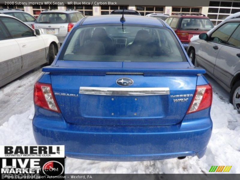 WR Blue Mica / Carbon Black 2008 Subaru Impreza WRX Sedan