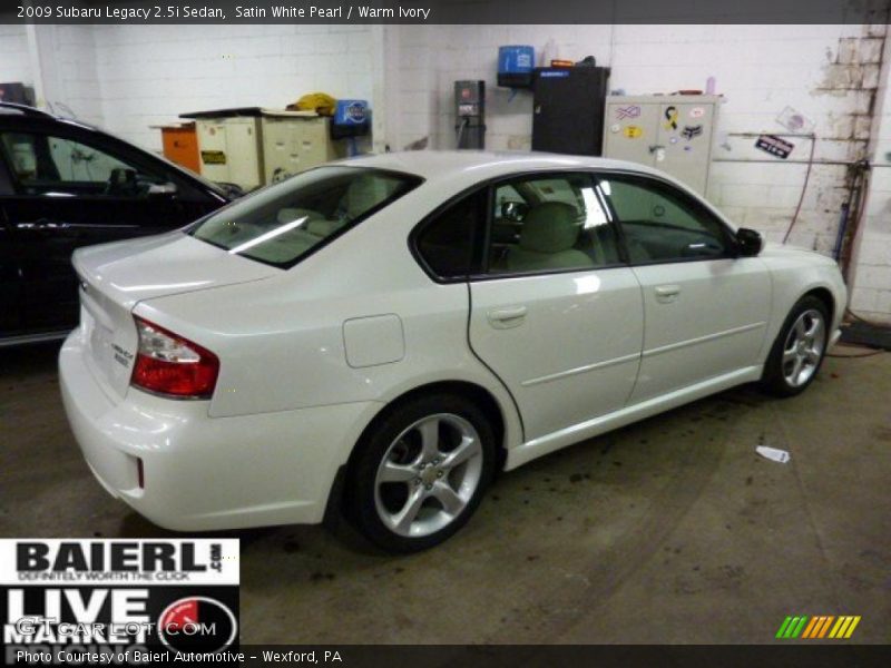 Satin White Pearl / Warm Ivory 2009 Subaru Legacy 2.5i Sedan
