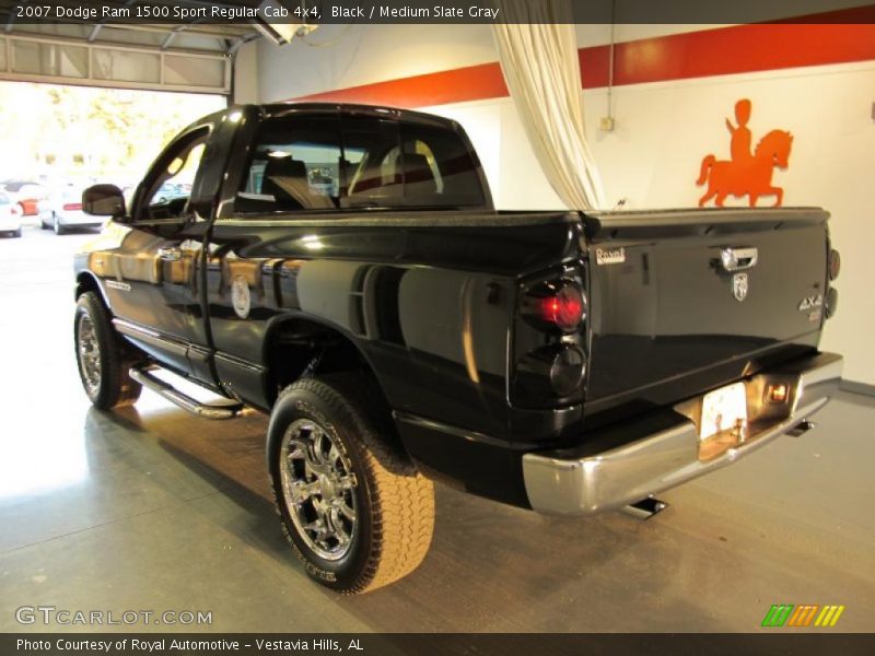 Black / Medium Slate Gray 2007 Dodge Ram 1500 Sport Regular Cab 4x4