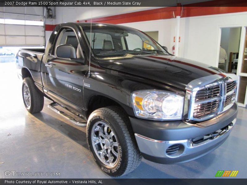 Black / Medium Slate Gray 2007 Dodge Ram 1500 Sport Regular Cab 4x4