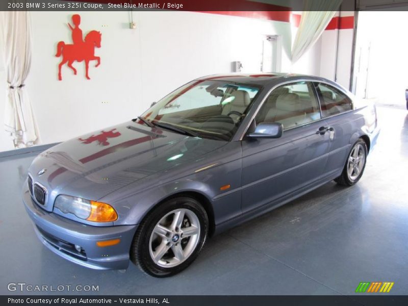 Steel Blue Metallic / Beige 2003 BMW 3 Series 325i Coupe