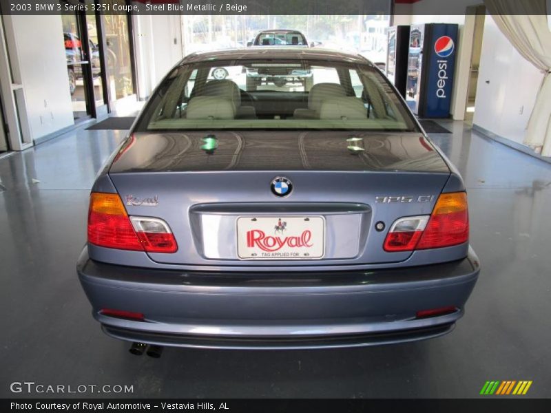 Steel Blue Metallic / Beige 2003 BMW 3 Series 325i Coupe