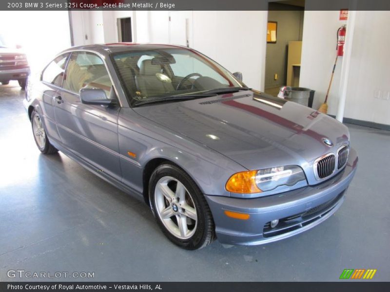 Steel Blue Metallic / Beige 2003 BMW 3 Series 325i Coupe