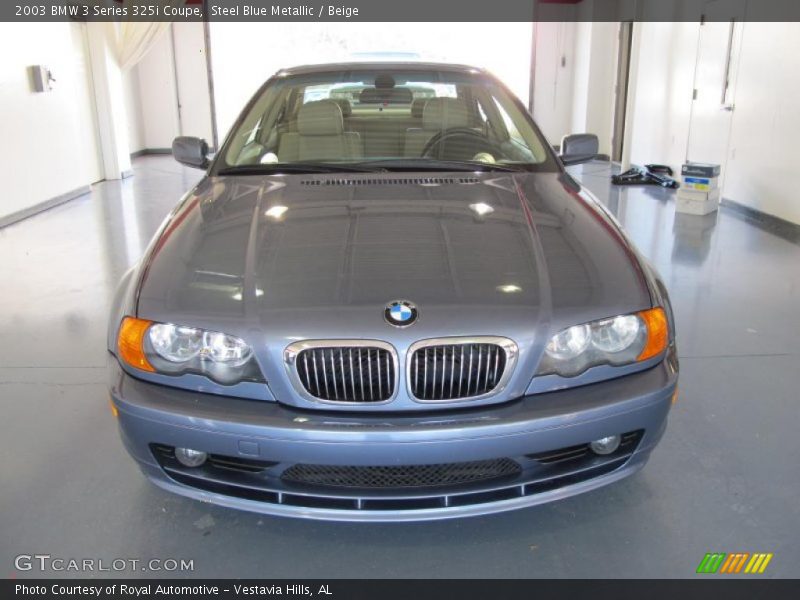 Steel Blue Metallic / Beige 2003 BMW 3 Series 325i Coupe