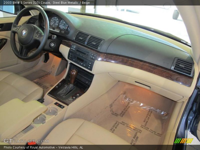 Steel Blue Metallic / Beige 2003 BMW 3 Series 325i Coupe