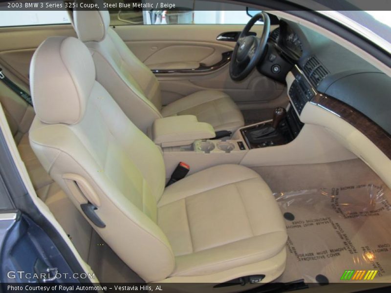 Steel Blue Metallic / Beige 2003 BMW 3 Series 325i Coupe