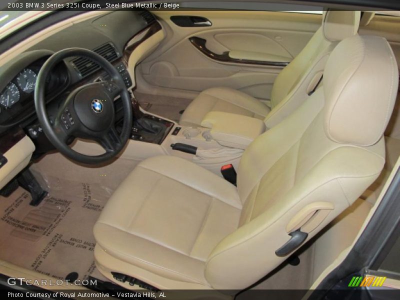 Steel Blue Metallic / Beige 2003 BMW 3 Series 325i Coupe