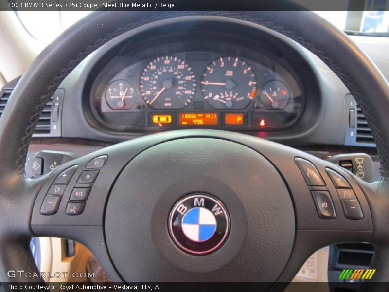 Steel Blue Metallic / Beige 2003 BMW 3 Series 325i Coupe