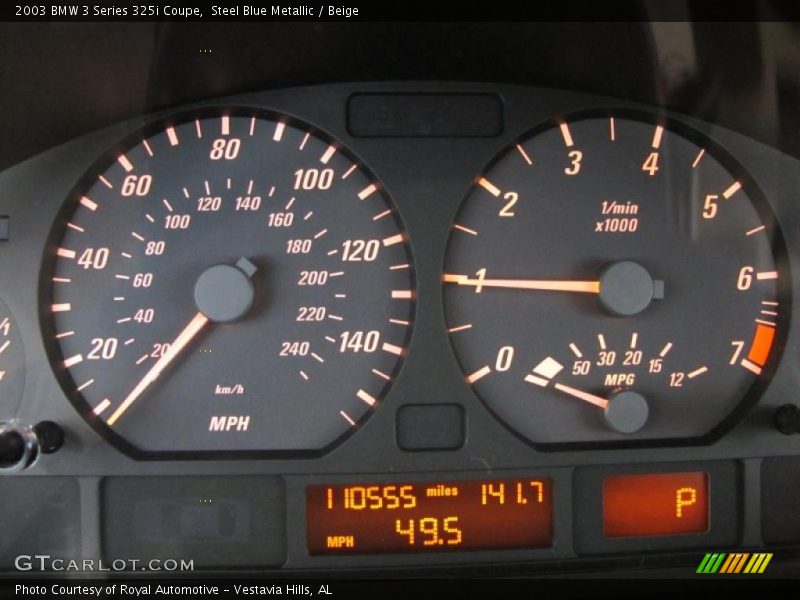 Steel Blue Metallic / Beige 2003 BMW 3 Series 325i Coupe