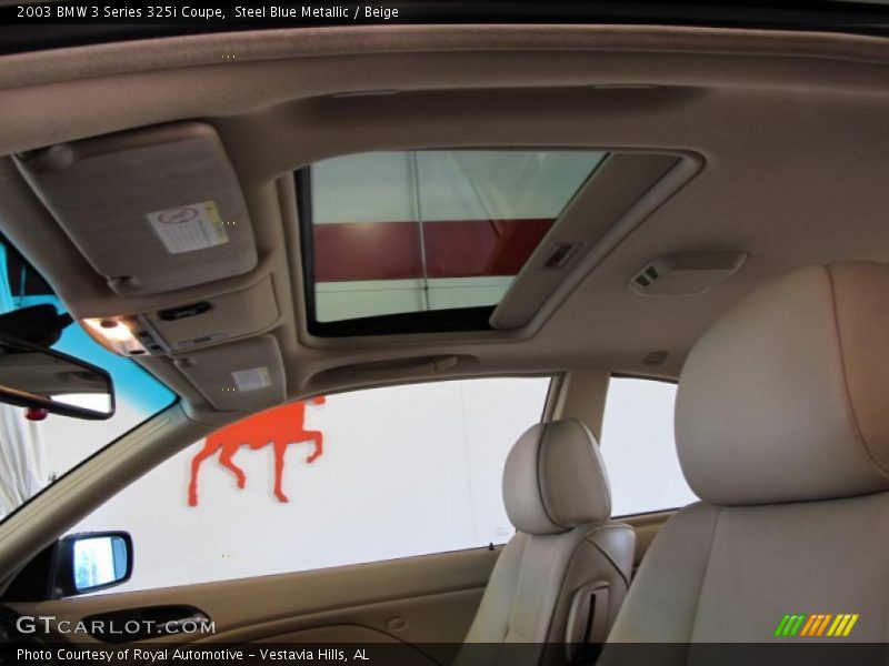 Steel Blue Metallic / Beige 2003 BMW 3 Series 325i Coupe