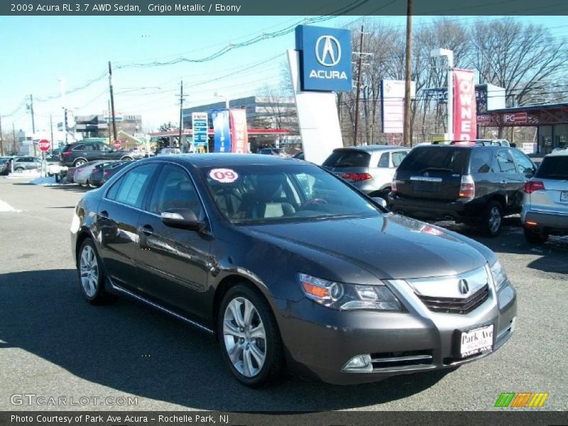 Grigio Metallic / Ebony 2009 Acura RL 3.7 AWD Sedan