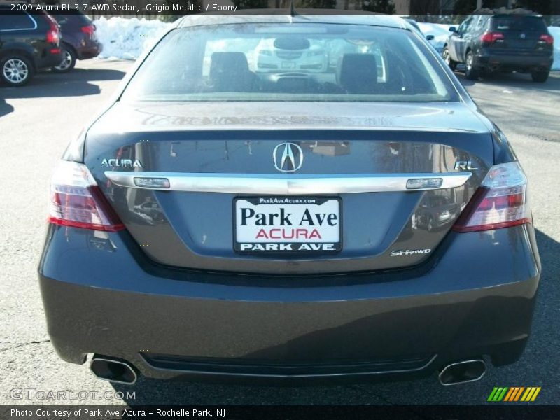 Grigio Metallic / Ebony 2009 Acura RL 3.7 AWD Sedan