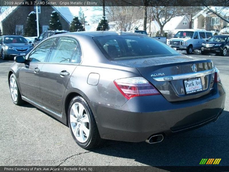 Grigio Metallic / Ebony 2009 Acura RL 3.7 AWD Sedan