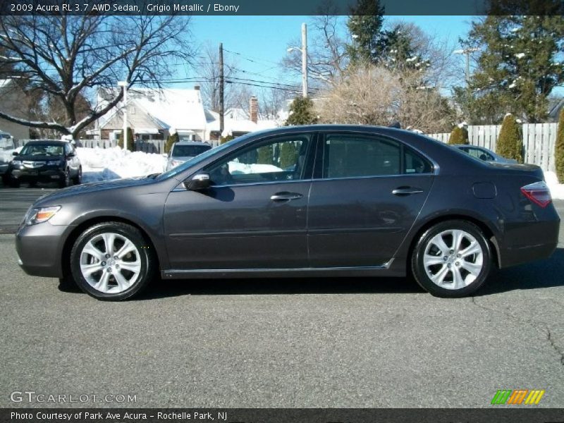 Grigio Metallic / Ebony 2009 Acura RL 3.7 AWD Sedan