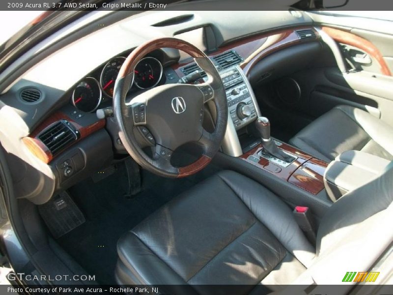Ebony Interior - 2009 RL 3.7 AWD Sedan 