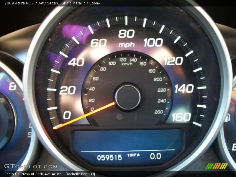 Grigio Metallic / Ebony 2009 Acura RL 3.7 AWD Sedan