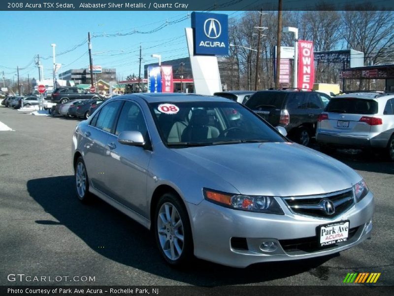 Alabaster Silver Metallic / Quartz Gray 2008 Acura TSX Sedan