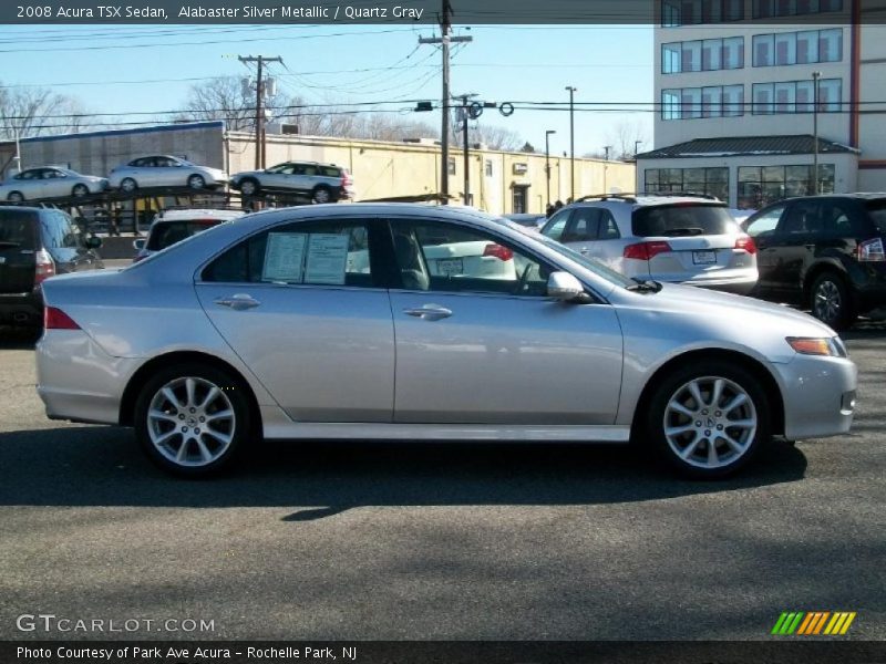 Alabaster Silver Metallic / Quartz Gray 2008 Acura TSX Sedan