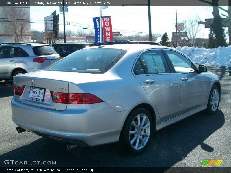 Alabaster Silver Metallic / Quartz Gray 2008 Acura TSX Sedan