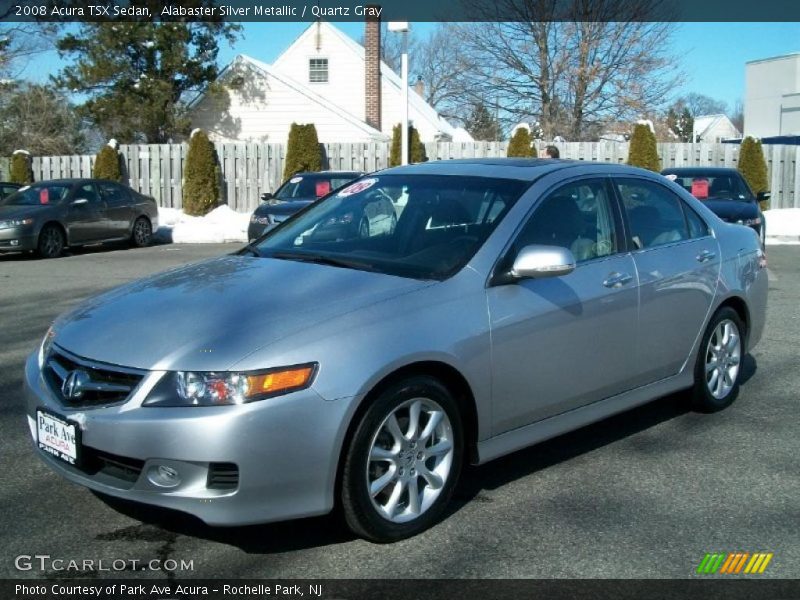 Alabaster Silver Metallic / Quartz Gray 2008 Acura TSX Sedan