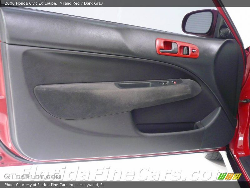 Milano Red / Dark Gray 2000 Honda Civic EX Coupe